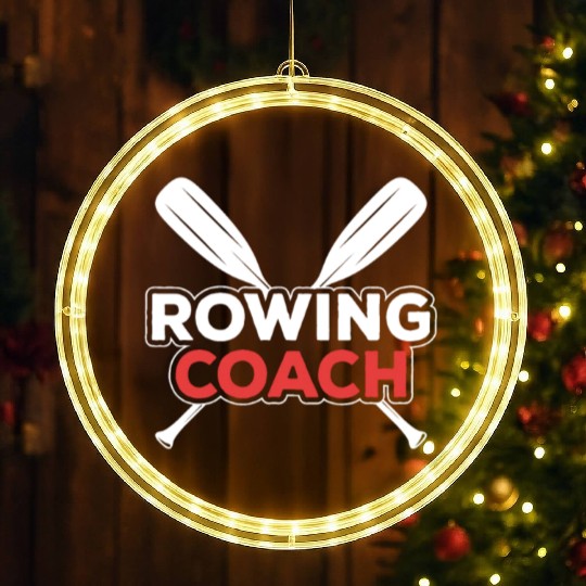 Rowing Coach Crew Rower Row Sports LED Christmas Window Lights