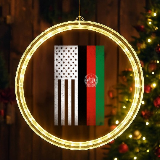 Afghanistan Design for proud Afghan Americans LED Christmas Window Lights