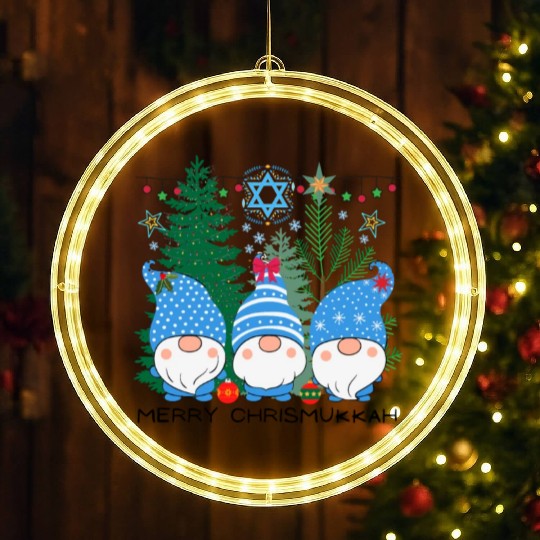 Merry Christmukkah, Jewish Christmas, Hanukkah LED Christmas Window Lights