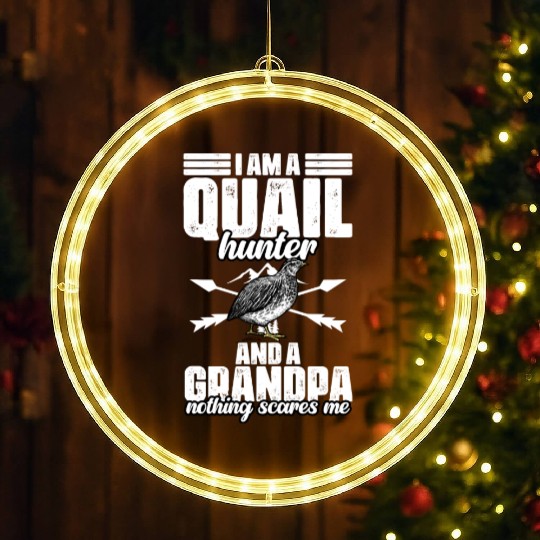 Funny Quail Hunting Hobby For Bobwhite Quail LED Christmas Window Lights