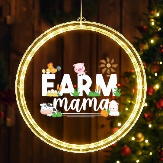 Local Farmers Mama Agriculture Mom LED Christmas Window Lights