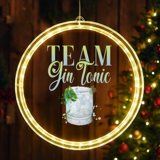 Team Gin Tonic Cocktail for Bartender LED Christmas Window Lights