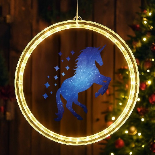 Cosmic Unicorn Outer Space Unicorn Galaxy LED Christmas Window Lights