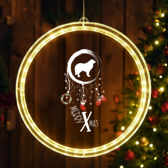 dog dreamcatcher Christmas Great Pyrenees LED Christmas Window Lights