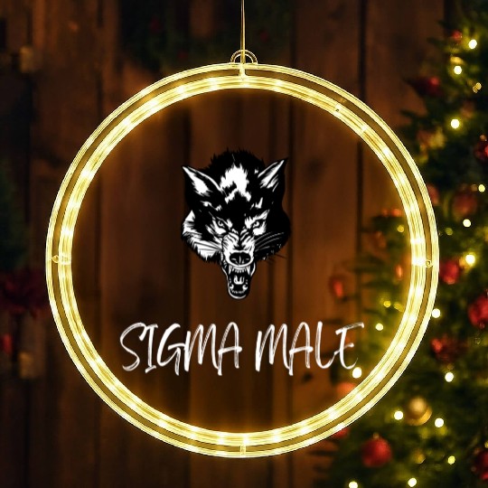 Lone Wolf Sigmamale Alfa Male LED Christmas Window Lights