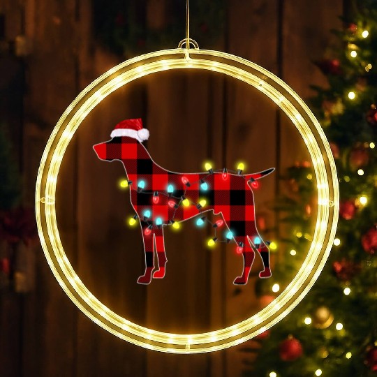 German Shorthaired Pointer Christmas Dog Lover LED Christmas Window Lights