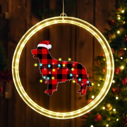 Golden Retriever Christmas Dog Lover Pajamas LED Christmas Window Lights
