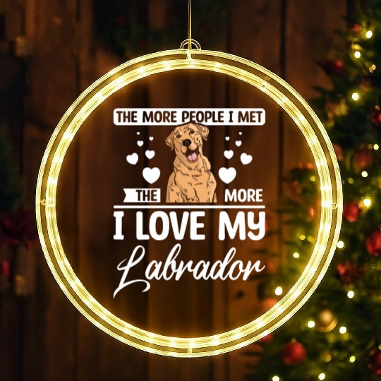 The more people I met the more I love my labrador LED Christmas Window Lights