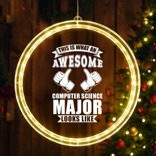Computer Science Major LED Christmas Window Lights