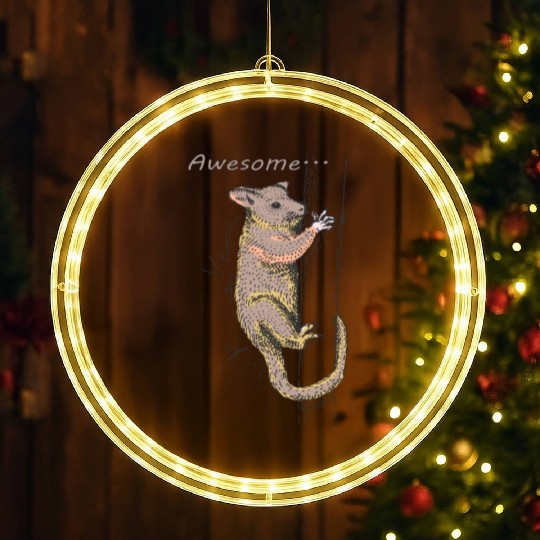 Funny Opossum, Awesome Possum LED Christmas Window Lights