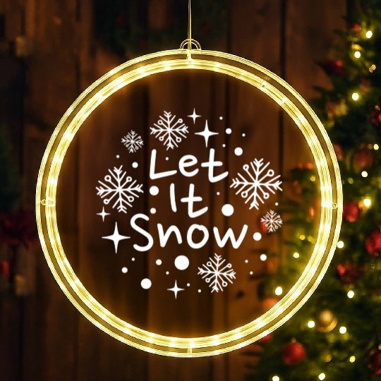 Let it Snow LED Christmas Window Lights
