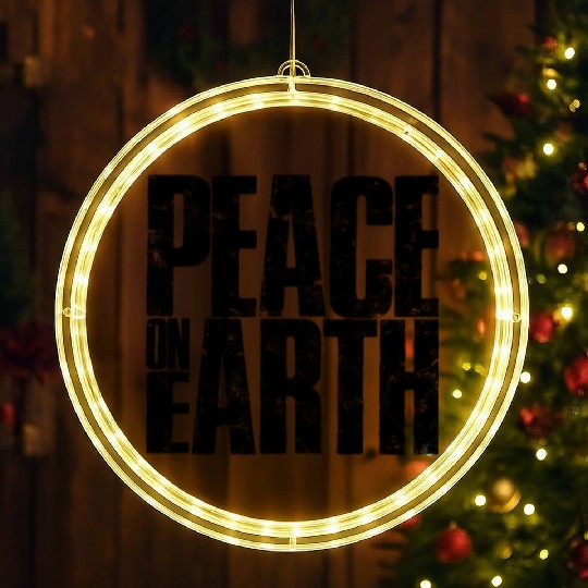 Peace on Earth - planet LED Christmas Window Lights