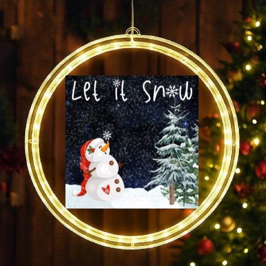 Snowman - Let it snow LED Christmas Window Lights