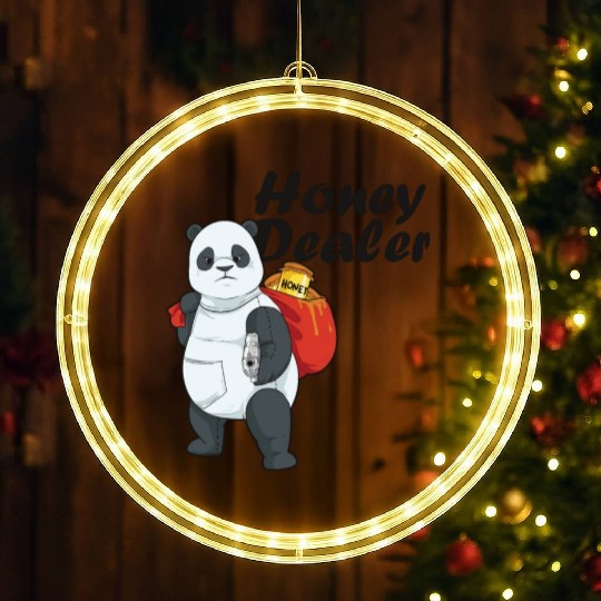 Honey Dealer Farmer Beekeeper Bees Panda LED Christmas Window Lights