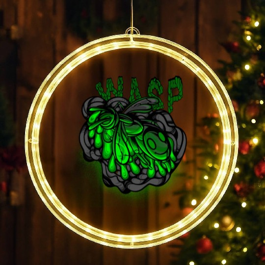 Iron Toxic Neon Wasp Design LED Christmas Window Lights