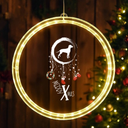 dog dreamcatcher Christmas Weimaraner LED Christmas Window Lights