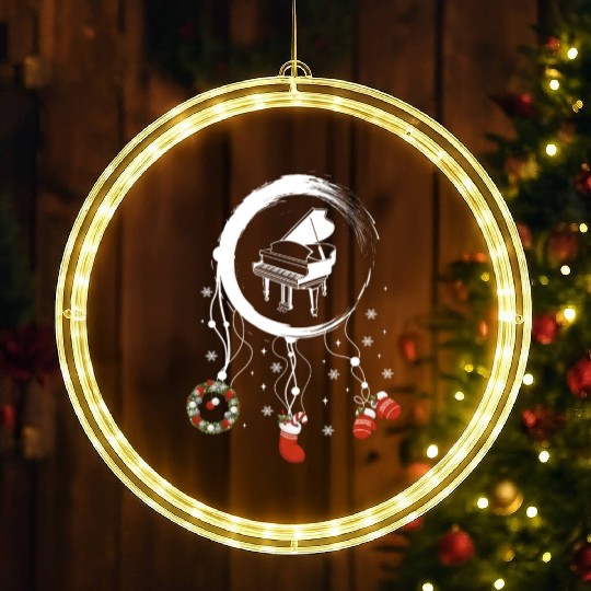 musical instrument dreamcatcher Christmas Piano LED Christmas Window Lights