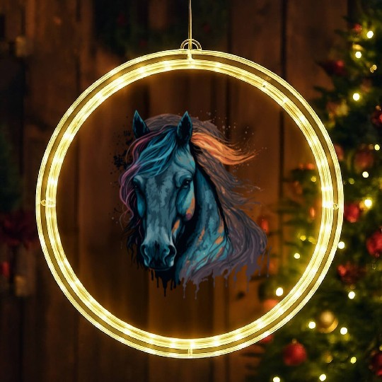 Pony Face LED Christmas Window Lights