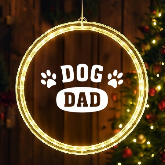 Dog Dad LED Christmas Window Lights
