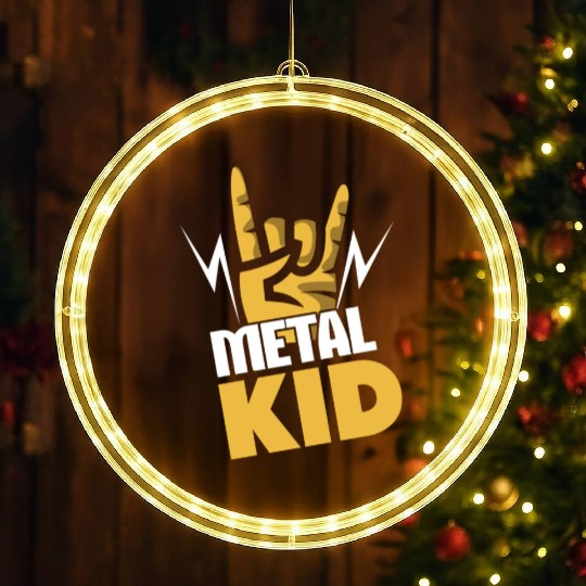 Rock Sign Rocker Hand Metal Kid Metal Lover LED Christmas Window Lights