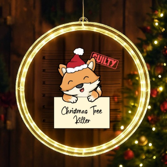 Fox christmas funny prison LED Christmas Window Lights