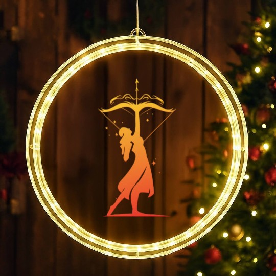 Sagittarius Archer Zodiac Fire Sign LED Christmas Window Lights