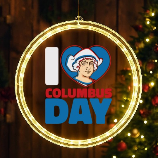 Columbus Day 1492 LED Christmas Window Lights