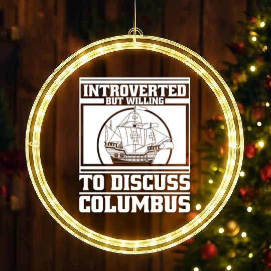 Columbus Day 1492 LED Christmas Window Lights