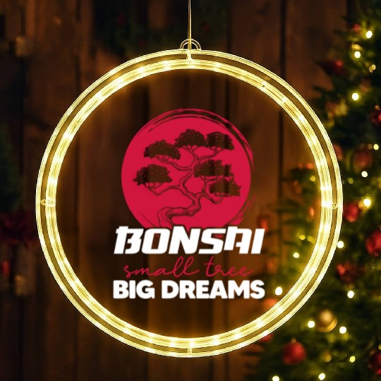 Bonsai Small Tree Big Dreams LED Christmas Window Lights