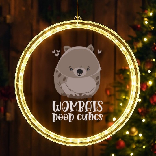 Combat Wombat For A Wombats Lover LED Christmas Window Lights