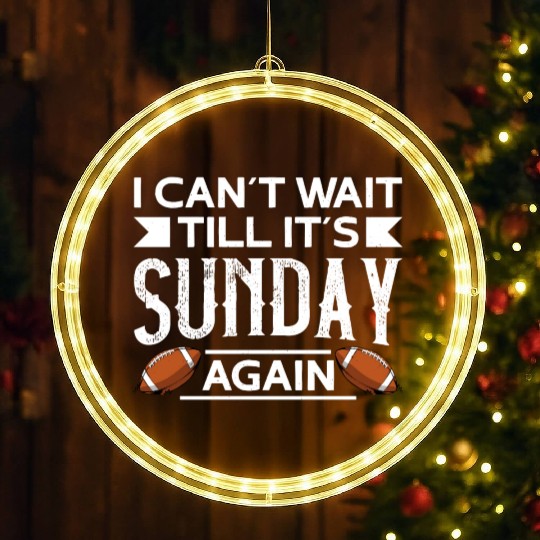 American Football Sunday Football Player Sport Fan LED Christmas Window Lights