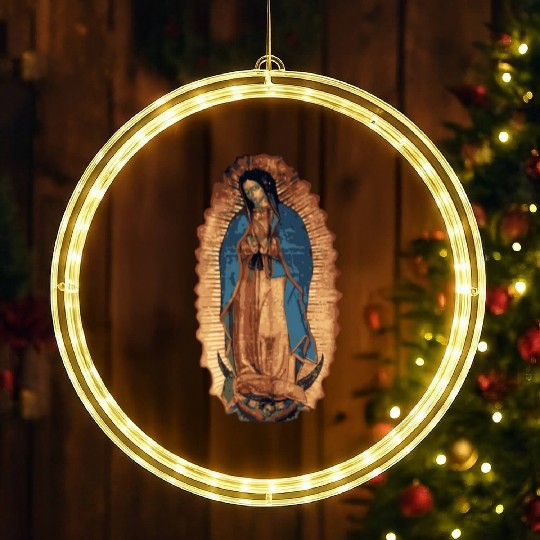 Our Lady Of Guadalupe Catholic Mary Image LED Christmas Window Lights