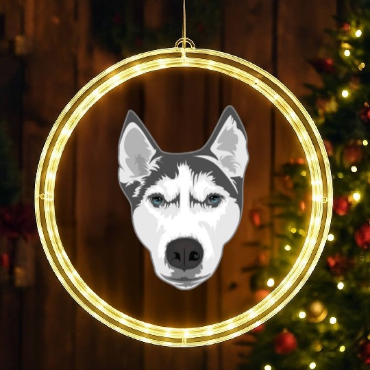 Husky Dog Owners Pet Lover Gift Ideas LED Christmas Window Lights