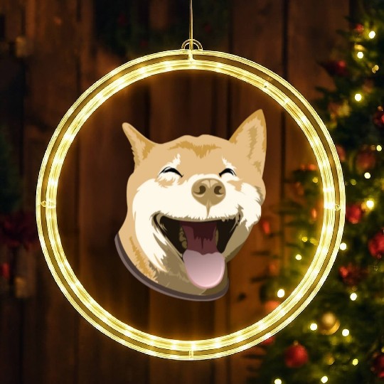 Shiba Inu Happy Dog Owners Pet Lover Gift Ideas LED Christmas Window Lights