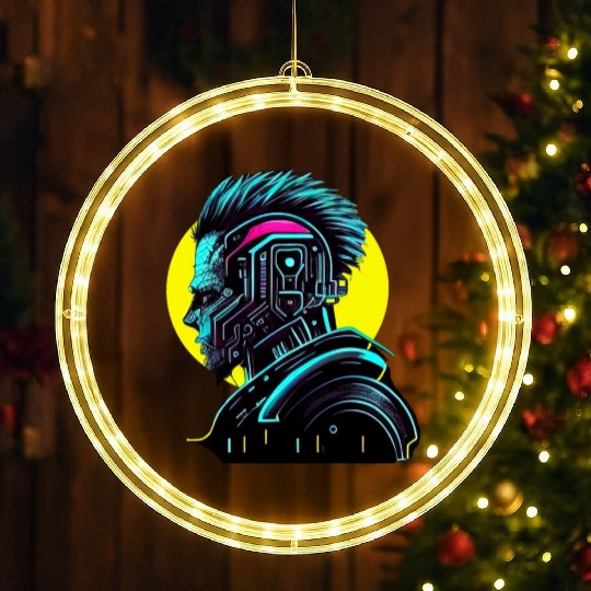 Sci-fi character LED Christmas Window Lights