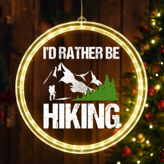 I’d rather be Hiking LED Christmas Window Lights