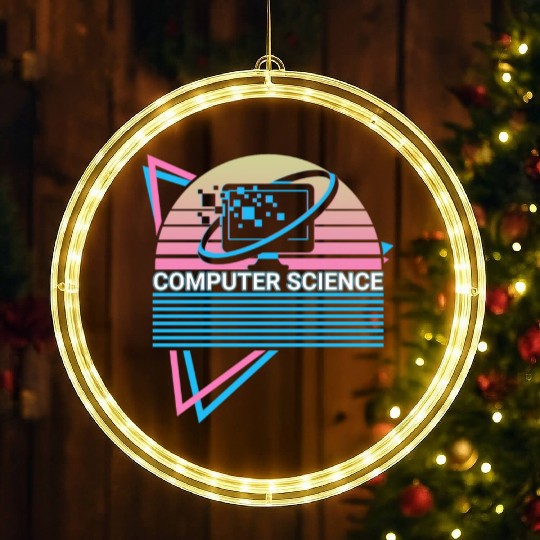 Computer Science Retro LED Christmas Window Lights