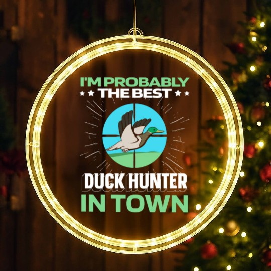 Duck Hunting Funny LED Christmas Window Lights