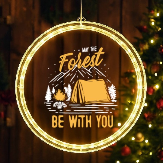 May The Forest Be With You LED Christmas Window Lights