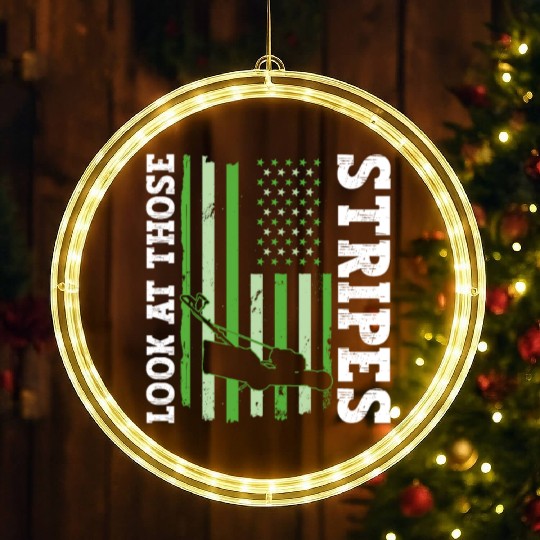 Look At Those Stripes - Lawn Mowing Funny Dad Lawn LED Christmas Window Lights