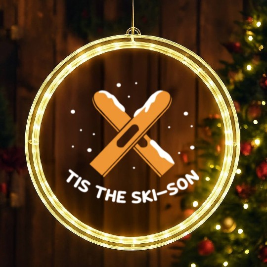 Tis The Ski-Son, Skiing LED Christmas Window Lights