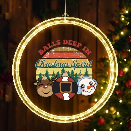 christmas spirit sublimation LED Christmas Window Lights