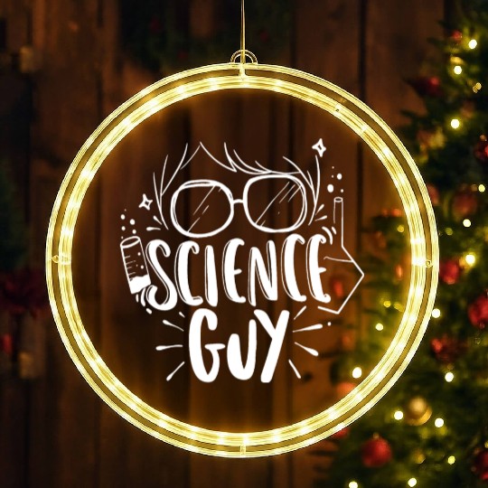 Science Guy Nerd Geek Teacher Student Gift Ideas LED Christmas Window Lights