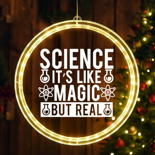 Science Magic Nerd Geek Teacher Student Gift Ideas LED Christmas Window Lights