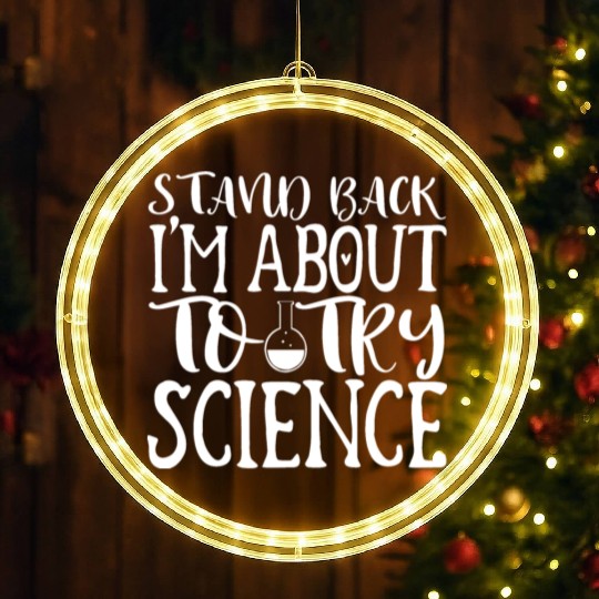 Stand Science Nerd Geek Teacher Student Gift Ideas LED Christmas Window Lights