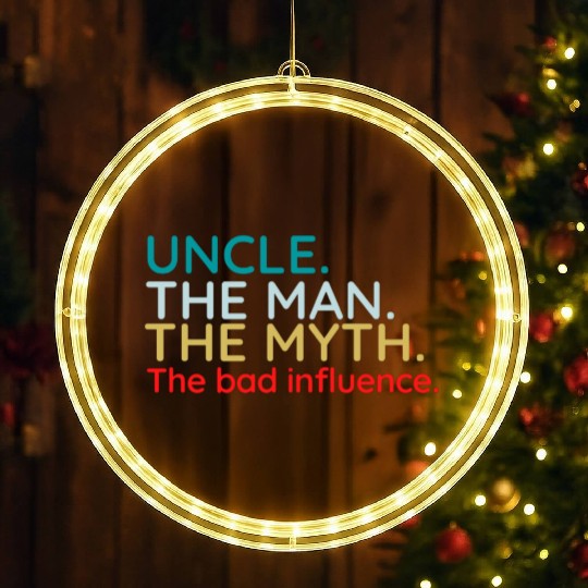 Uncle LED Christmas Window Lights, Crazy Uncle LED Christmas Window Lights, Funny for Uncle