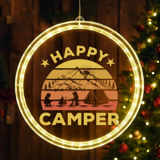 Happy Camper LED Christmas Window Lights
