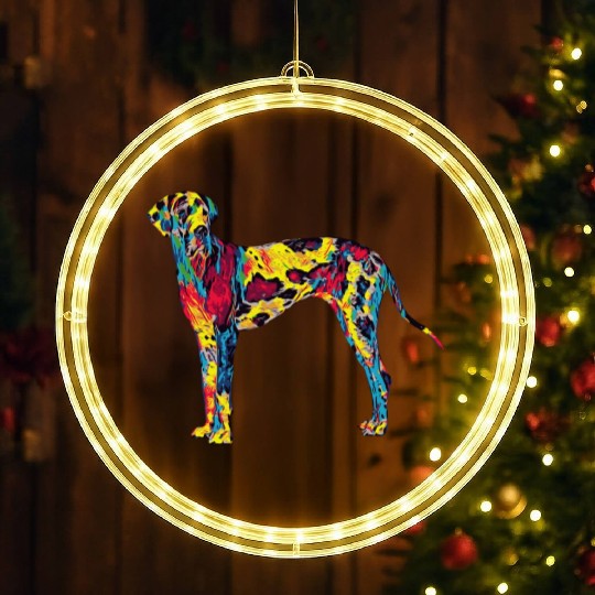 Big Dog Great Dane LED Christmas Window Lights