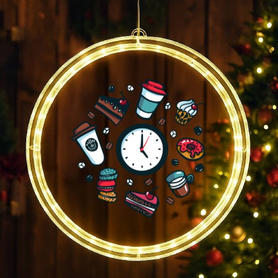 coffee, corgi drawing, buy corgi drawing, purchase LED Christmas Window Lights