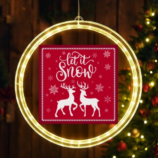Let it snow with beautiful deer LED Christmas Window Lights